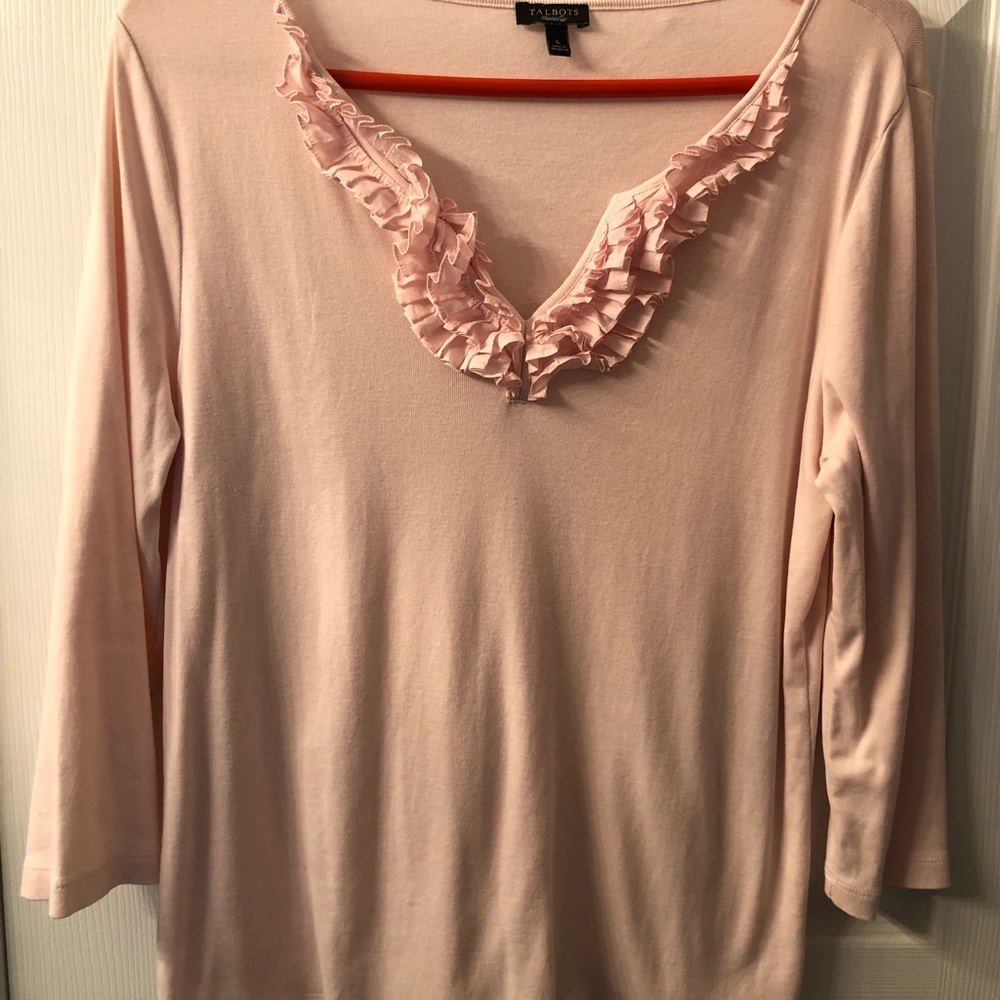 🎈Talbots Sz L Ruffle Top